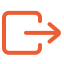 Orange document icon with arrow